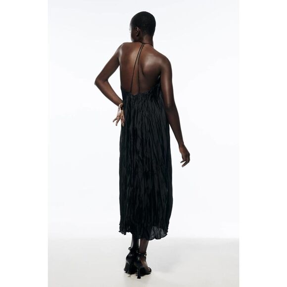 ZARA CREASED-EFFECT OVERSIZE DRESS NEW - Picture 6 of 9
